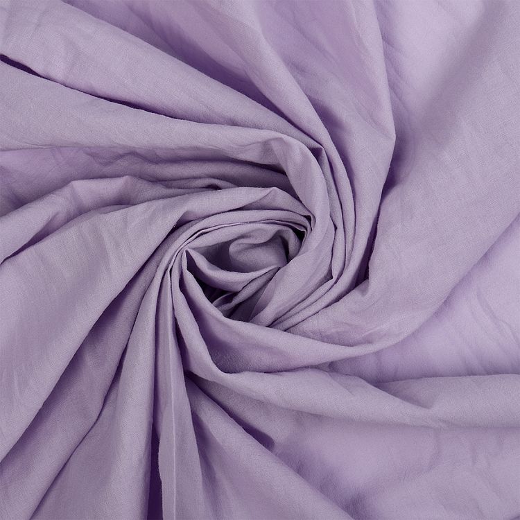 Ткань Хлопок крэш, 1 м х 150 см, 90 г/м², цвет: сиреневый, TBY