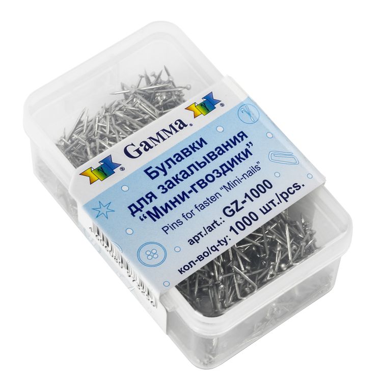 Иглы для закалывания «Мини-гвоздики», сталь, 1000 шт. ± 15 шт., Gamma — картинка 4