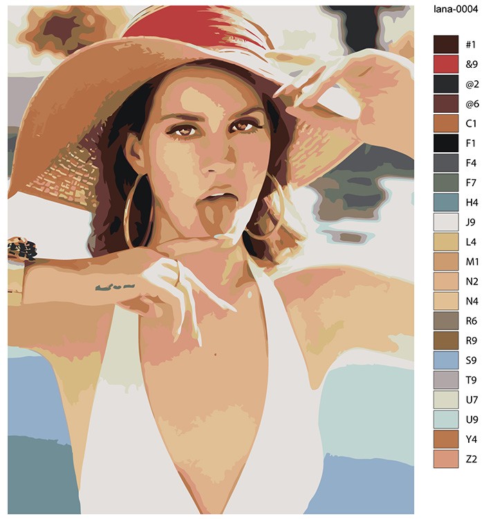 Картина по номерам «Lana Del Rey Лана Дель Рей: В шляпе» — картинка 2