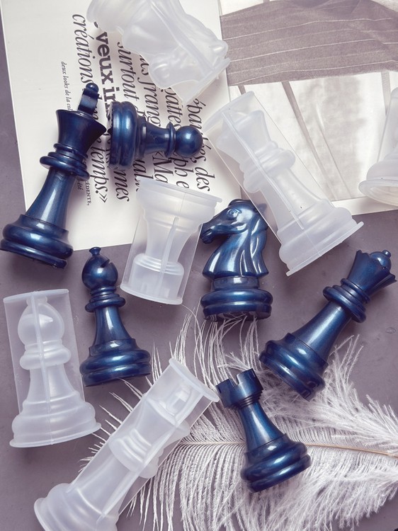 Силиконовые молды - Шахматные фигуры большие, 16 молдов — картинка 6