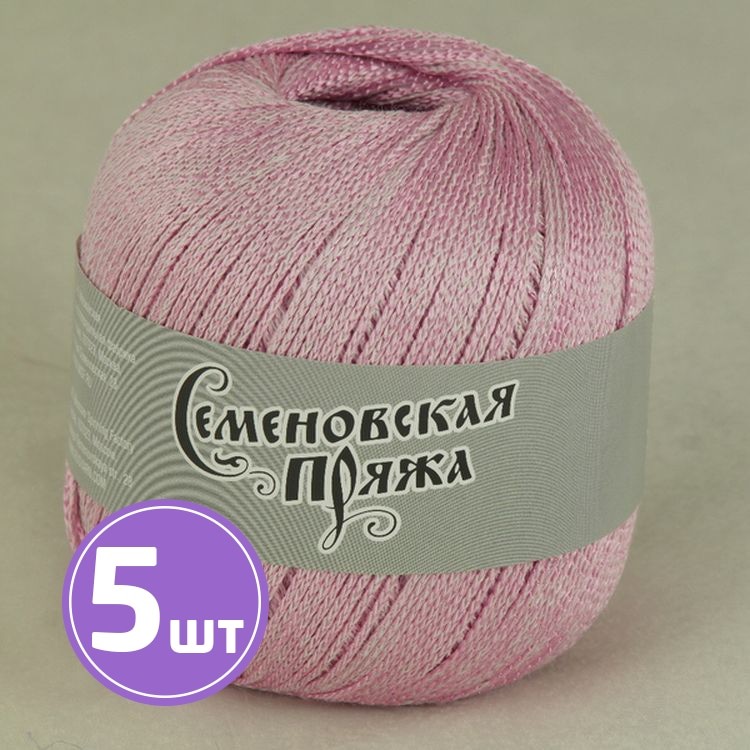 Пряжа Семеновская Mone (6228), перламутр-розовый 5 шт. по 100 г