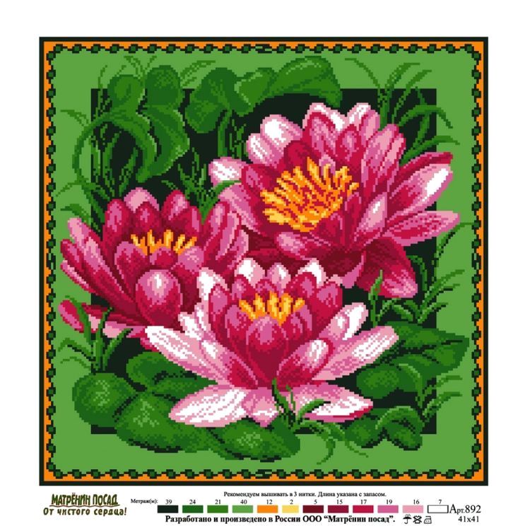 Рисунок на ткани «Нимфеи» — картинка 2