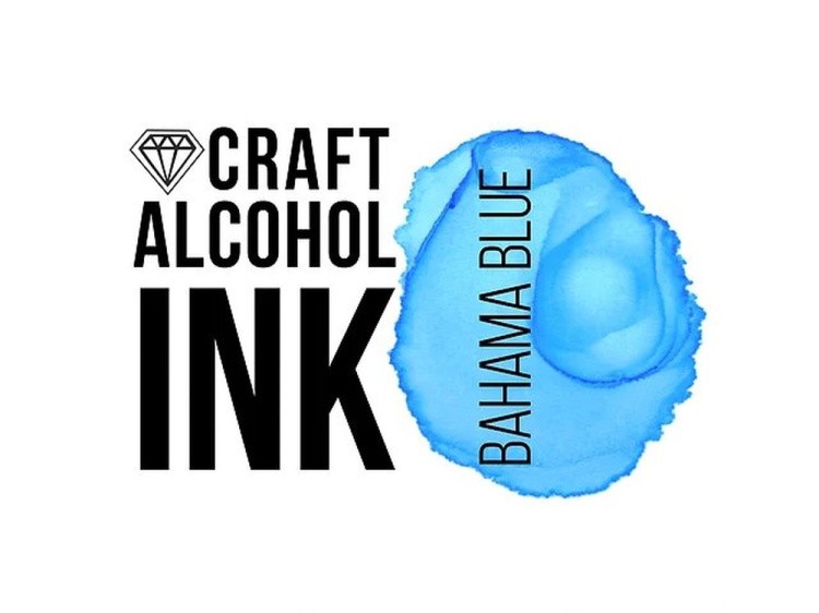 Алкогольные чернила багамская синева (Bahama Blue) 30 мл, Craft Alcohol INK