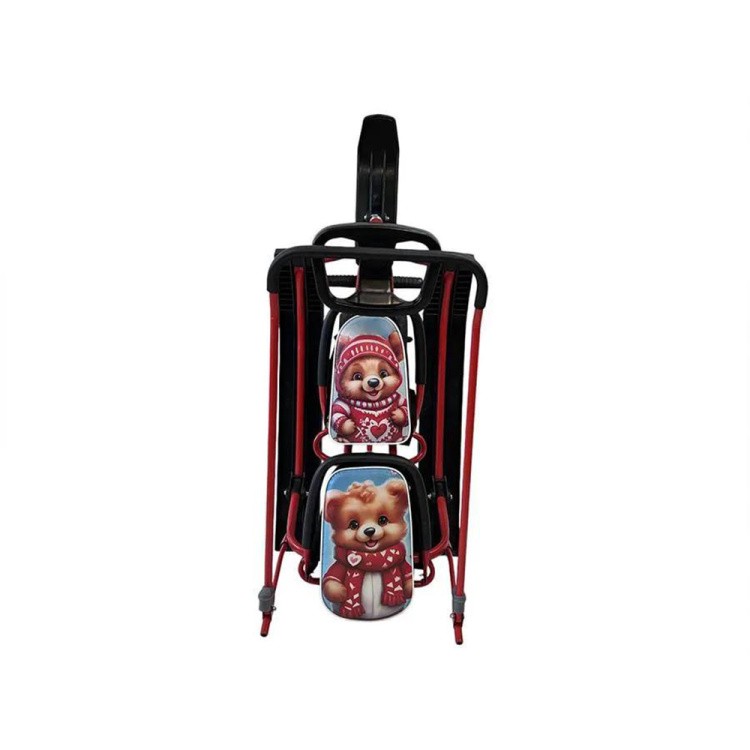 Снегокат детский 507 TWINS BABY Wheel для двоих со спинкой — картинка 7