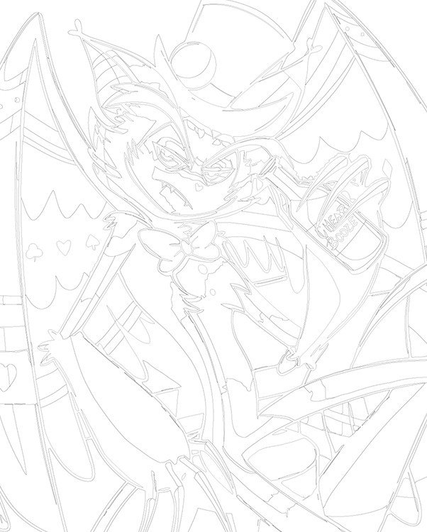 Картина по номерам «Отель Хазбин (Харбин): Хаск 40x50» — картинка 3