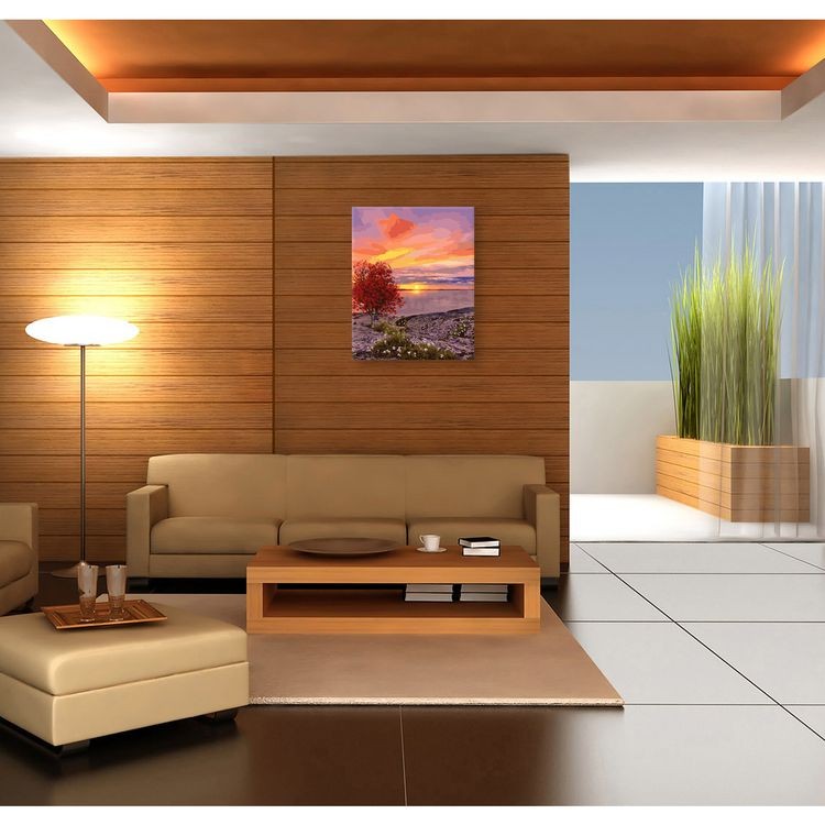 Картина по номерам «Закат осенью» — картинка 4