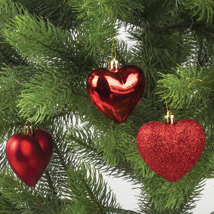 Украшения елочные «Сердца», набор 3 шт., цвет: красный — картинка 7