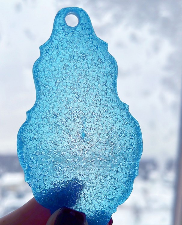 Силиконовый молд - Кристаллические елочные игрушки №2, 16x12см, 1 молд — картинка 4