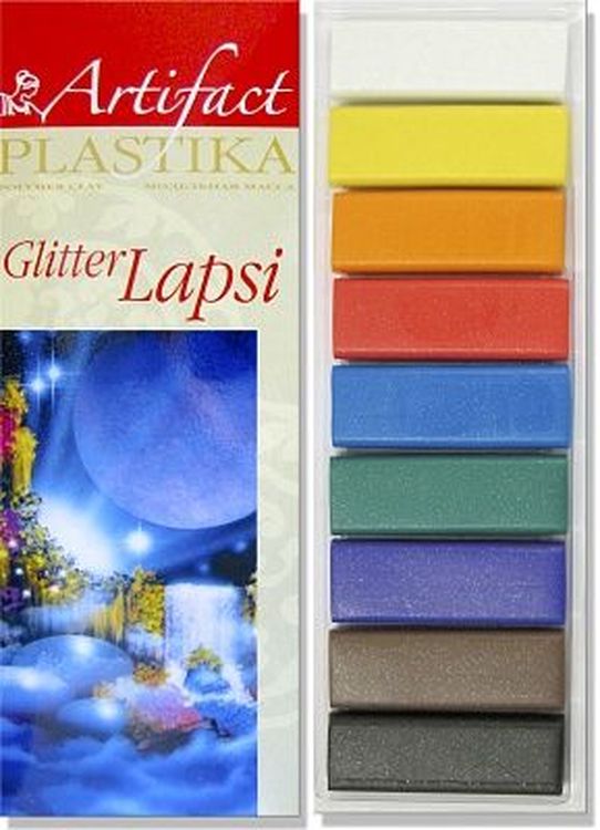 Набор полимерной глины «Lapsi Glitter», 9 цв.