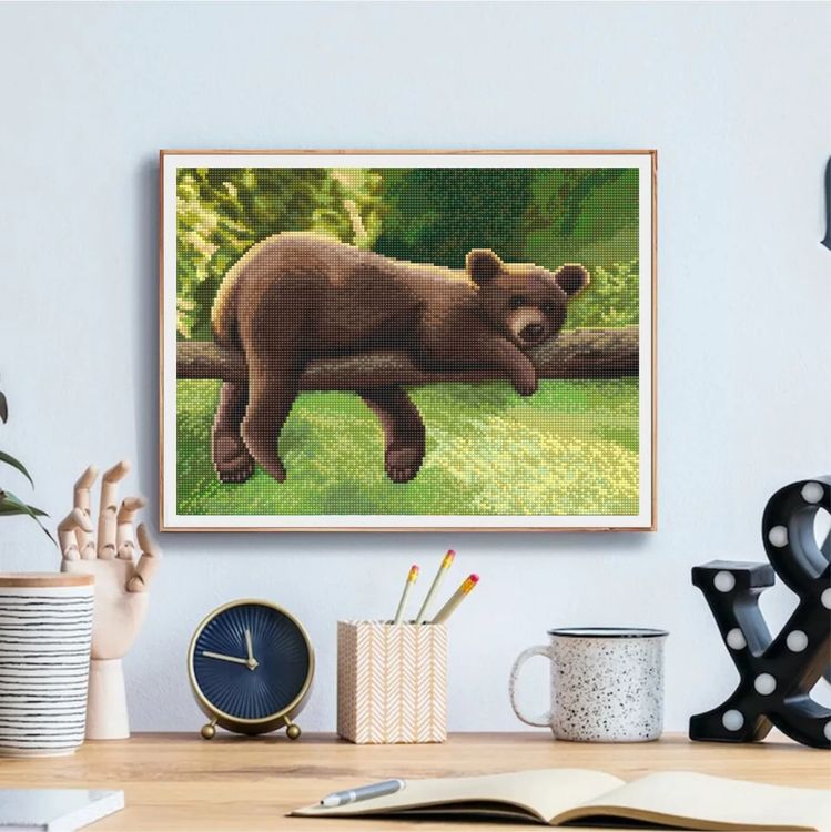 Алмазная вышивка «Ленивый мишка» — картинка 3