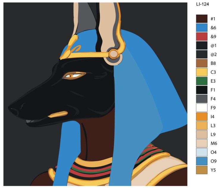 Картина по номерам «Египетский бог» — картинка 2