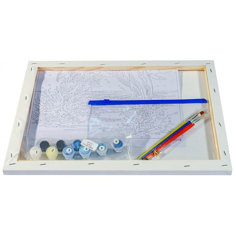 Картина по номерам «Дельфины» — картинка 3