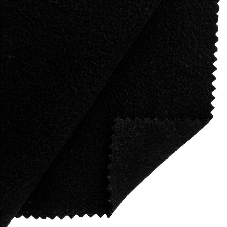 Ткань флис 2-х ст., 10 м x 150 см, 190 г/м², цвет: черный, TBY