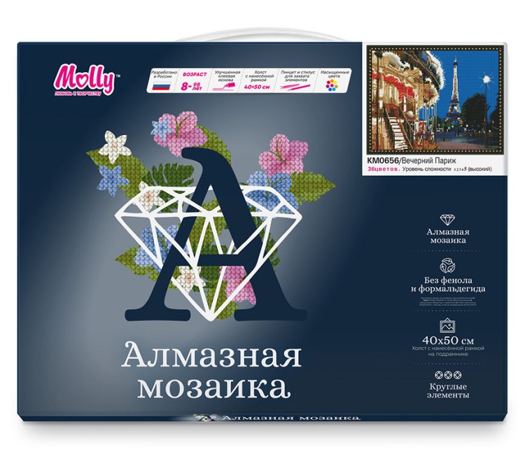 Алмазная вышивка «Вечерний Париж» — картинка 2