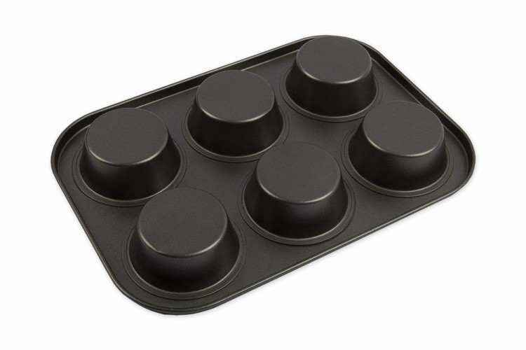 Форма металлическая для кексов, маффинов, капкейков, 26,5х18,8 см, серая, S-CHIEF — картинка 2