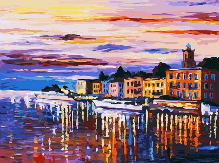 Картина по номерам «Озеро Комо, Белладжио»