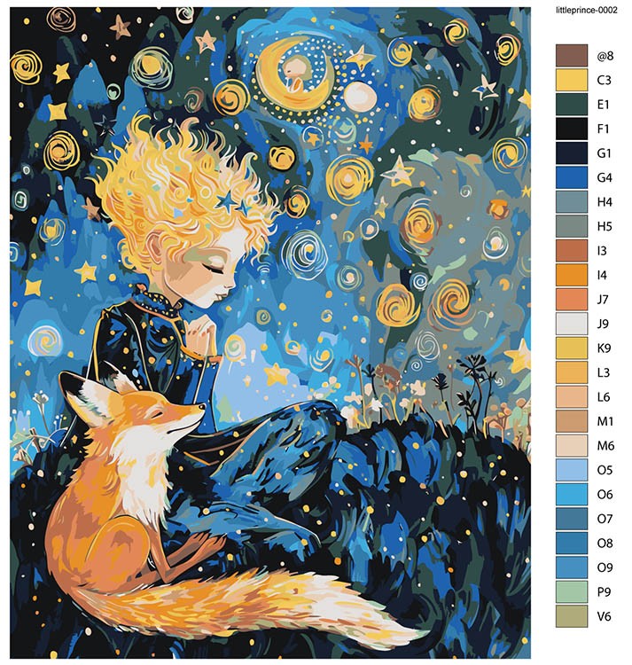 Картина по номерам «Сказка Маленький принц и лис, для детей» — картинка 2