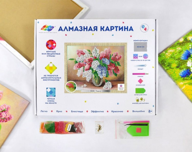 Алмазная вышивка «Сирень» — картинка 4