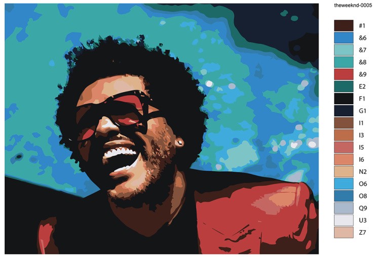 Картина по номерам «Музыкант The Weeknd Викенд 4» — картинка 2