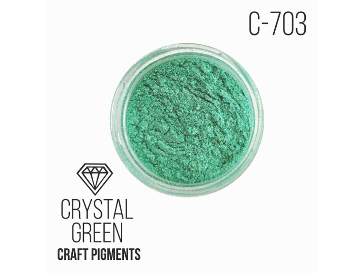 Пигмент минеральный кристаллический зеленый (Crystal Green) 10 мл, CraftPigments