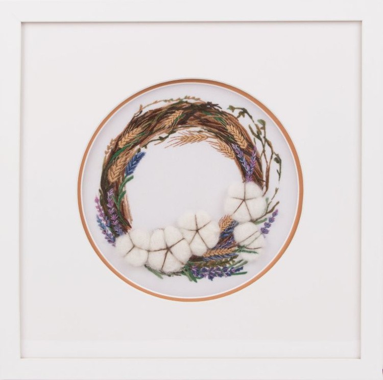 Набор для вышивания «Венок с хлопком» — картинка 3