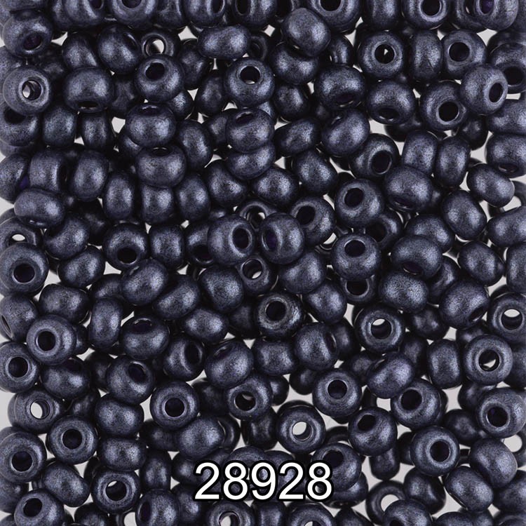 Бисер Чехия круглый 4 10/0, 2,3 мм, 500 г, цвет: 28928 темно-сливовый