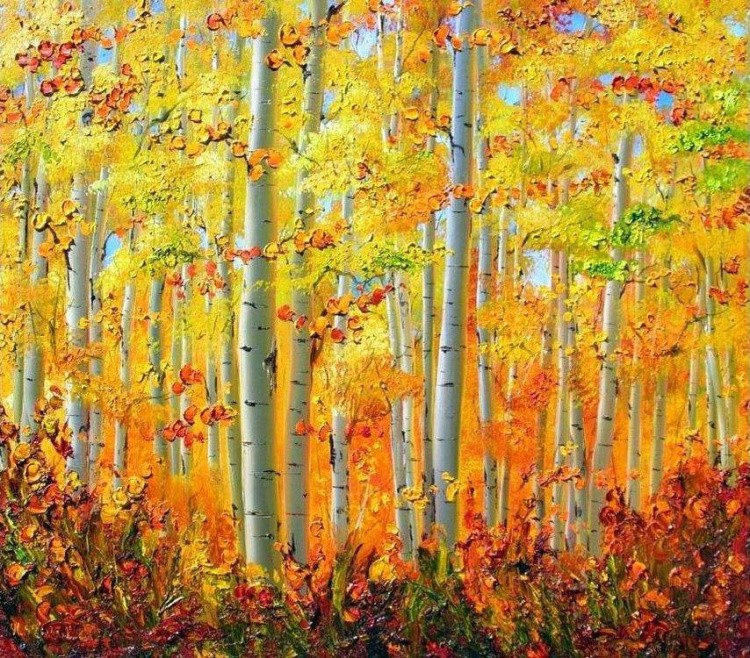 Алмазная вышивка «Среди осин» — картинка 2