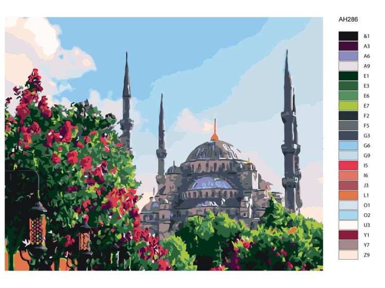 Картина по номерам «Мечеть в саду» — картинка 2