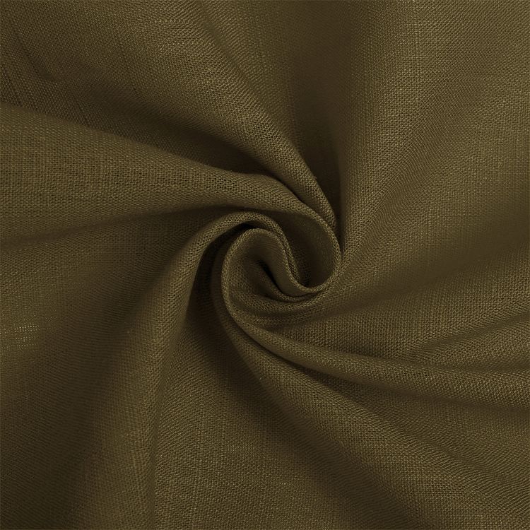 Ткань льняная, 1 м x 140 см, 190 г/м², цвет: хаки, TBY