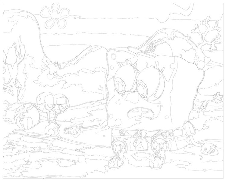 Картина по номерам «Губка Спанч Боб и улитка Гэри 3» — картинка 3