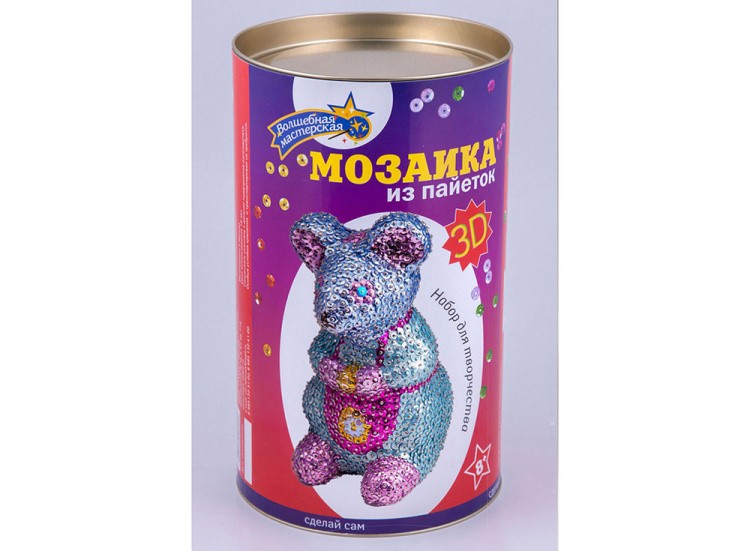 Объемная фигурка из пайеток «Мышка» — картинка 2
