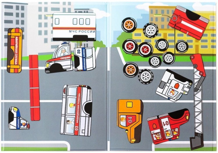 Магнитная книга «Спецмашинки» — картинка 2