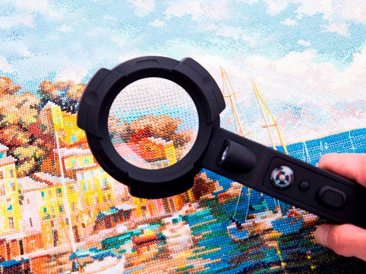 Лупа с подсветкой и компасом, увеличение Х3, FERSTEL — картинка 2