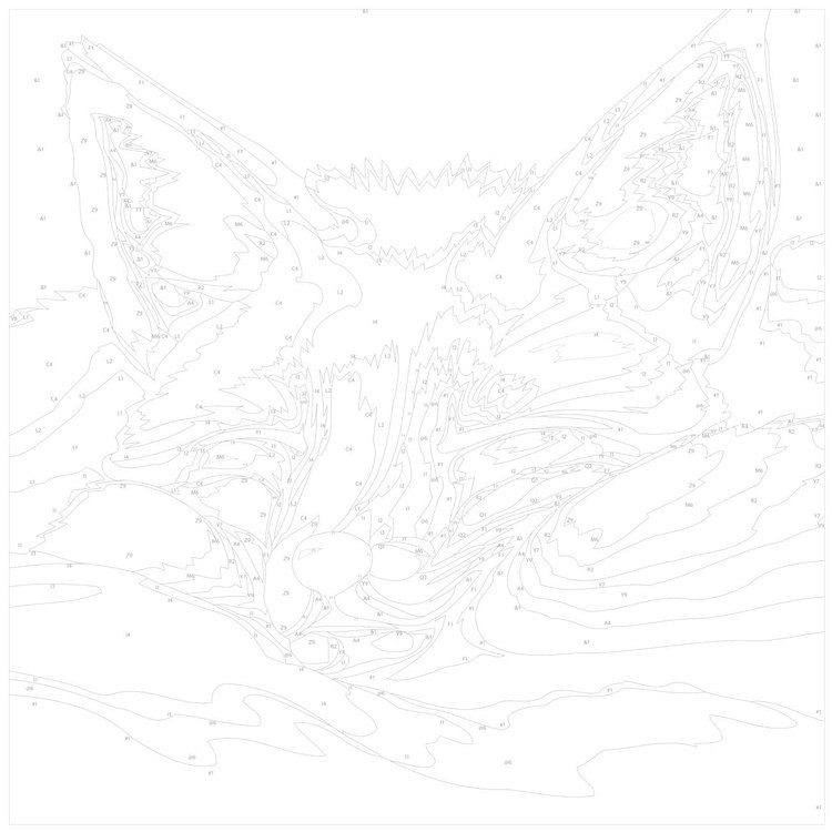 Картина по номерам «Сонная лисица» — картинка 3