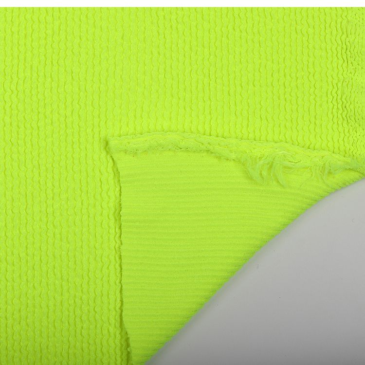Ткань трикотажная Бифлекс жатка, 3 м, ширина 80 см, 490 г/м², цвет: 14 ярко-лимонный, TBY — картинка 3