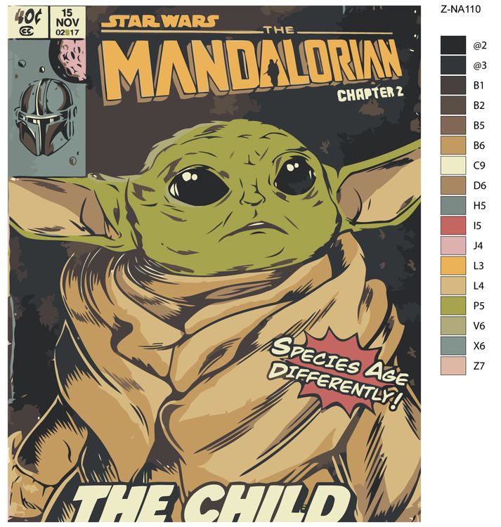 Картина по номерам «Йода» — картинка 2