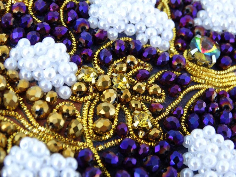 Набор для вышивания хрустальными камнями «Спас Лоза истинная» маленькая (акриловый жемчуг)  — картинка 7