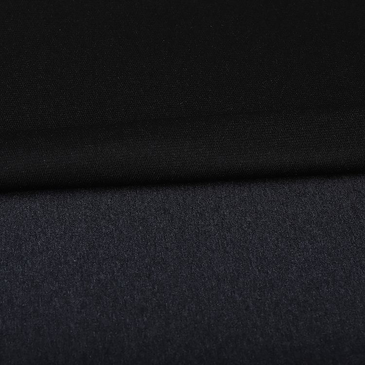 Ткань трикотаж Футер 2х нитка, петля, с лайкрой, 6 м, ширина 180 см, 230 г/м2, пенье, цвет: темно-синий меланж, TBY — картинка 4