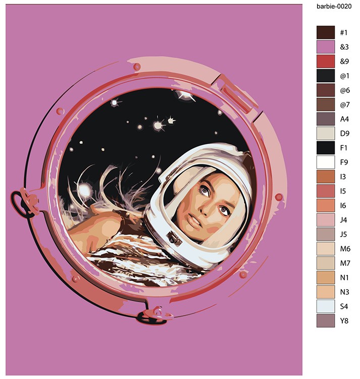 Картина по номерам «Барби: Марго Робби в космосе 2» — картинка 2