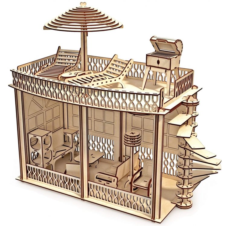 Кукольный дом ХэппиДом «Лофт» с мебелью для кукол 30 см
— картинка 2