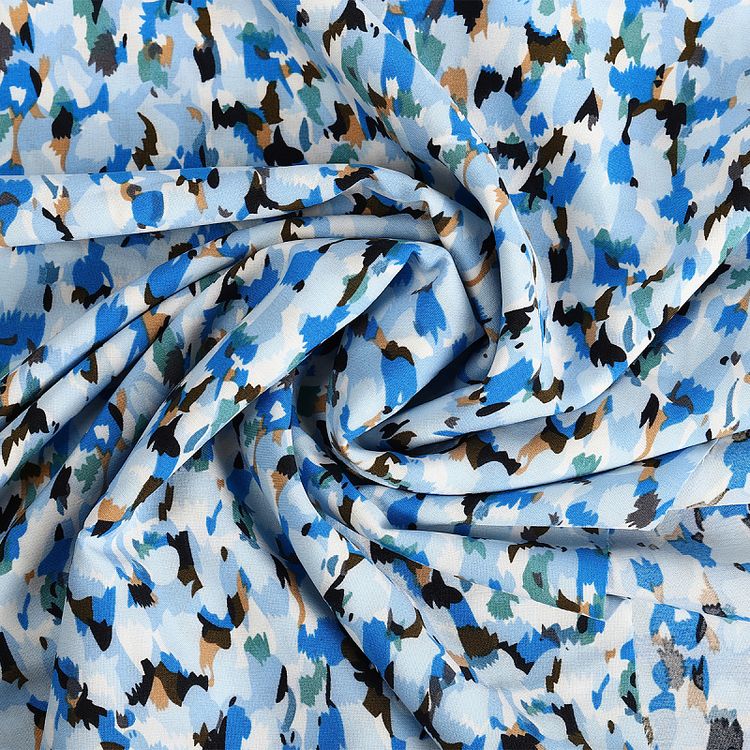 Ткань Софт, 5 м, ширина 150 см, 105 г/м2, цвет: голубой, принт, TBY