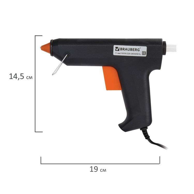 Клеевой пистолет 100 Вт, для стержня 11 мм, Brauberg — картинка 6