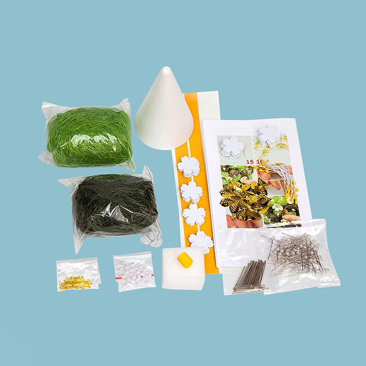 Елочка из сизаля «Рождество» (желто-зеленая) — картинка 2