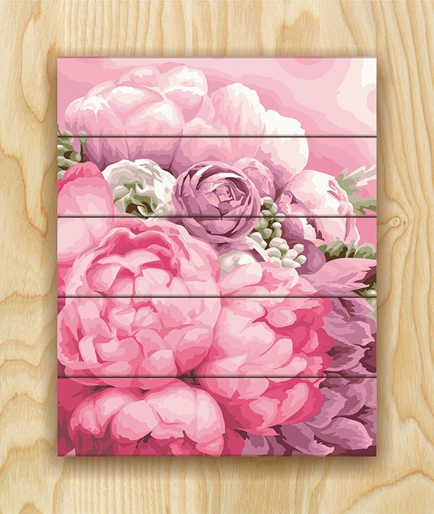 Картина по номерам по дереву Flamingo «Нежные оттенки» — картинка 2