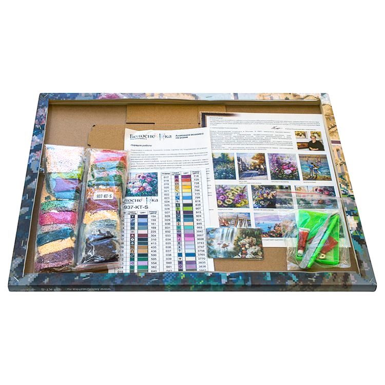 Алмазная вышивка «Свежесть утренних пионов» — картинка 3