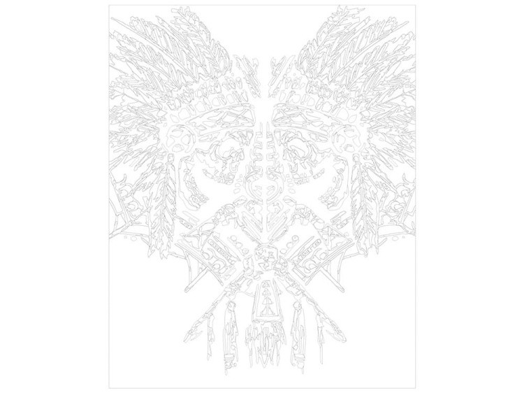 Картина по номерам «Черепа и томагавки» — картинка 3