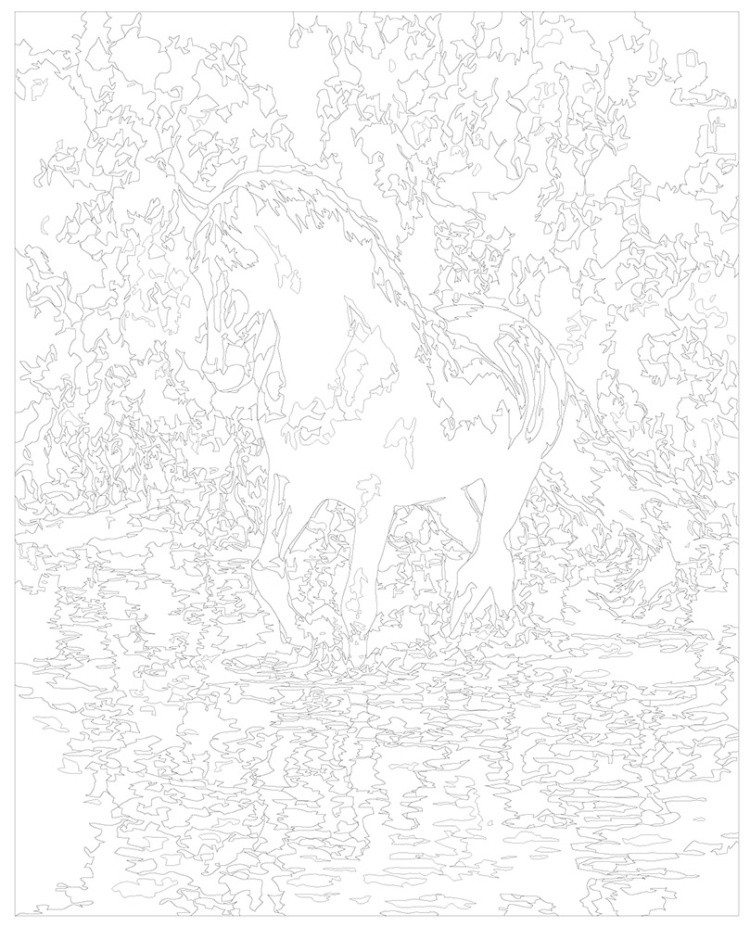 Картина по номерам Огненная лошадь светящаяся Символ года — картинка 3