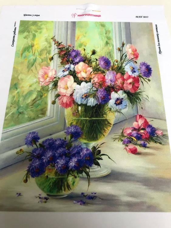 Набор для вышивания «Цветы у окна» — картинка 9