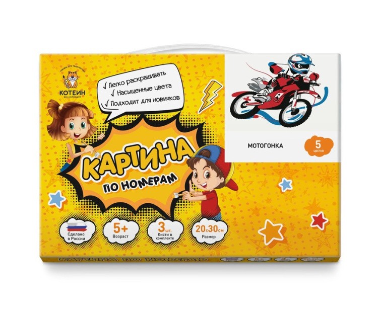 Картина по номерам «Мотогонка» — картинка 3