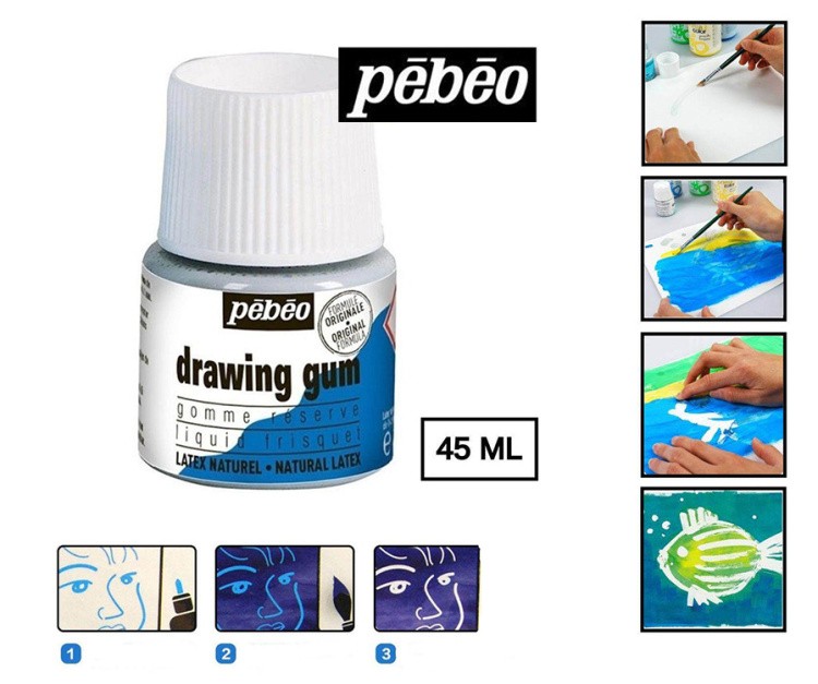 Маскирующая жидкость Drawing gum, 45 мл, PEBEO — картинка 4